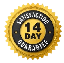 14-day satisfaction guarantee badge