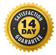 14-day satisfaction guarantee badge