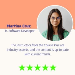 Industry expert instructor delivering current and relevant e-learning content on Course Plus.