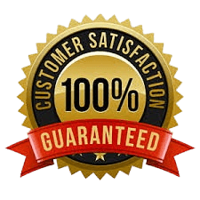 100% customer satisfaction guarantee badge