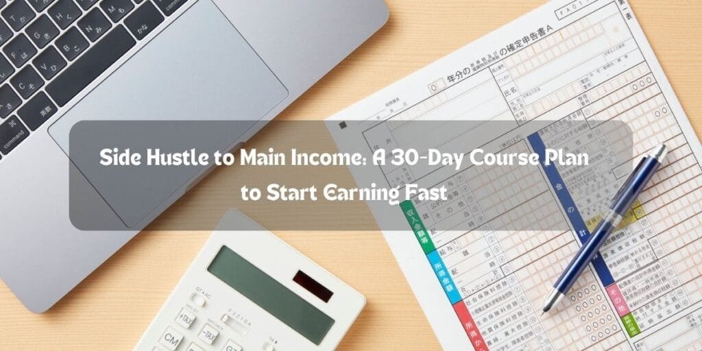 Side Hustle to Main Income: A 30-Day Course Plan to Start Earning Fast